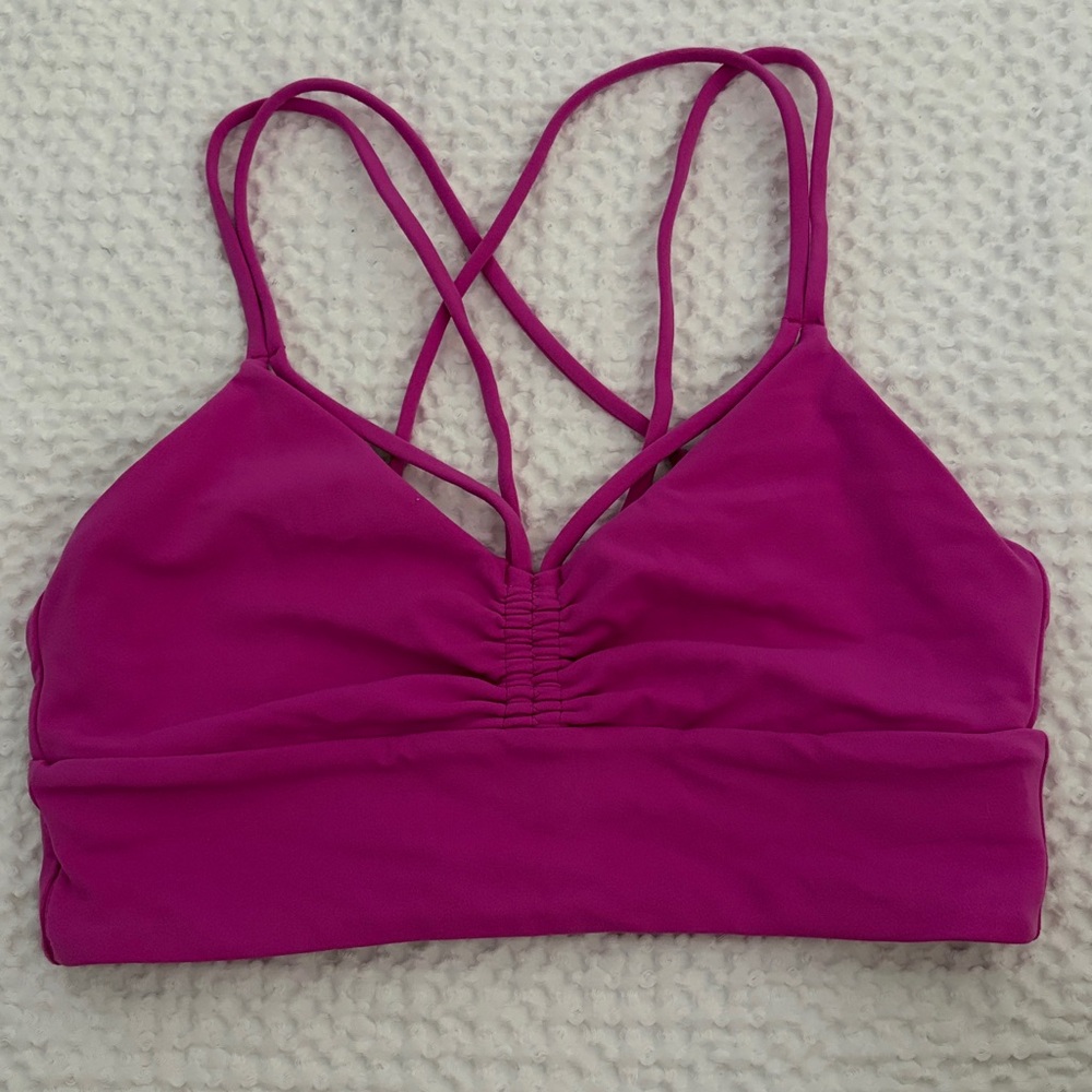 Lululemon bright pink Sports Bra